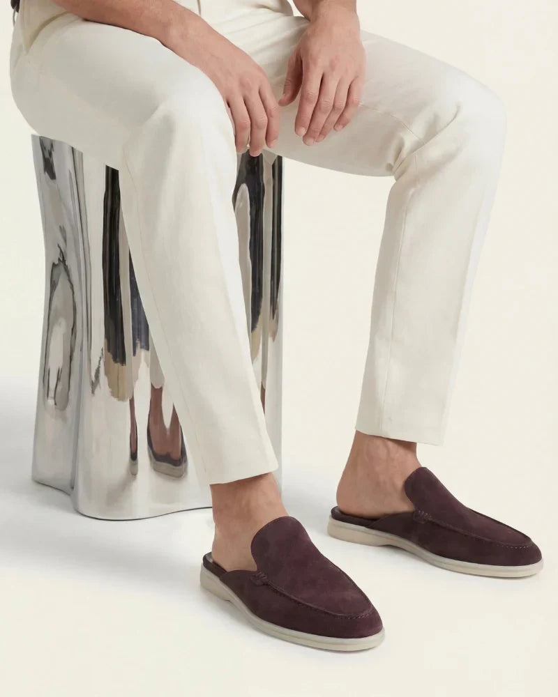 Coffee Yacht Suede Mule