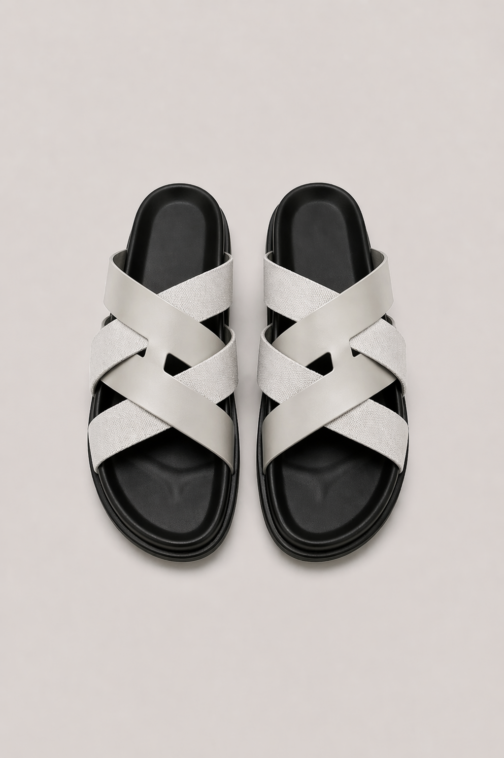 Palermo Leather Sandal Light Gray