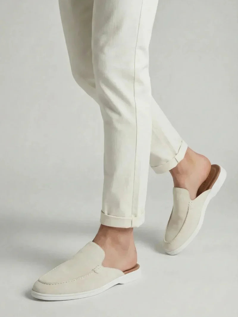 White Yacht Suede Mule