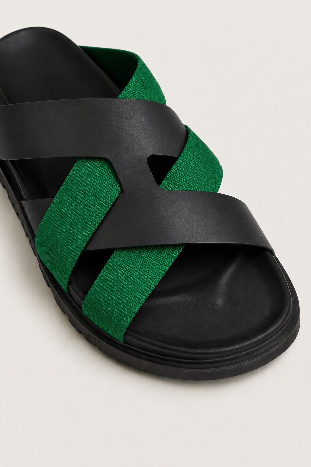 Palermo Leather Sandal Green Black
